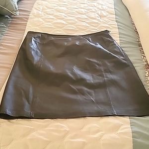 EUC Black Leather Skirt